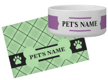 personalized pet bowls and mats