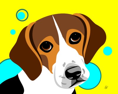 Beagle illustration posters